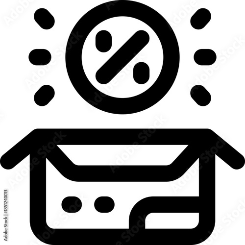 discount line icon. Clean and minimalist vector icon for websites, mobile apps, presentations, and logos. Fully scalable and customizable for any project.