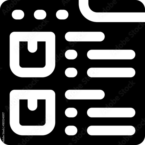 catalog glyph icon. Strong and solid vector icon for websites, mobile interfaces, presentations, and visual branding. High quality and easy to edit.