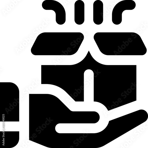 product glyph icon. Strong and solid vector icon for websites, mobile interfaces, presentations, and visual branding. High quality and easy to edit.