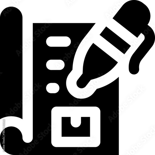 design product glyph icon. Strong and solid vector icon for websites, mobile interfaces, presentations, and visual branding. High quality and easy to edit.