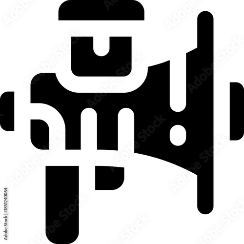 promotion glyph icon. Strong and solid vector icon for websites, mobile interfaces, presentations, and visual branding. High quality and easy to edit.