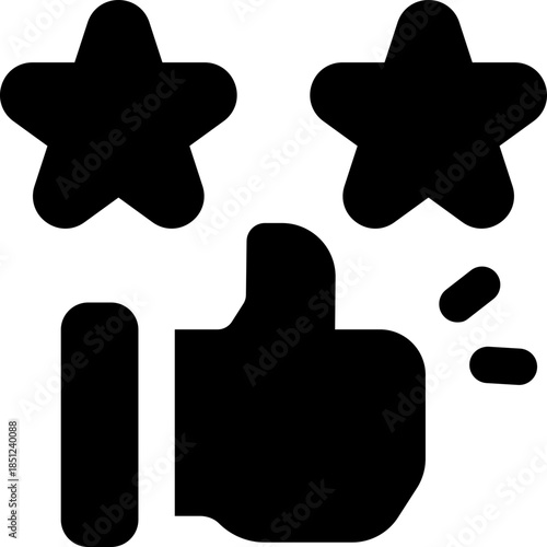 rating product glyph icon. Strong and solid vector icon for websites, mobile interfaces, presentations, and visual branding. High quality and easy to edit.