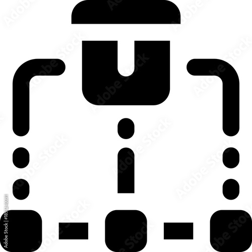 distribution glyph icon. Strong and solid vector icon for websites, mobile interfaces, presentations, and visual branding. High quality and easy to edit.