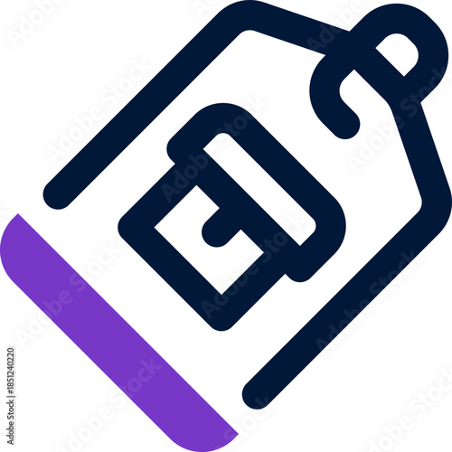 label duotone icon. Sleek and modern vector icon for websites, mobile apps, marketing materials, and corporate design. Fully scalable and ready to use.