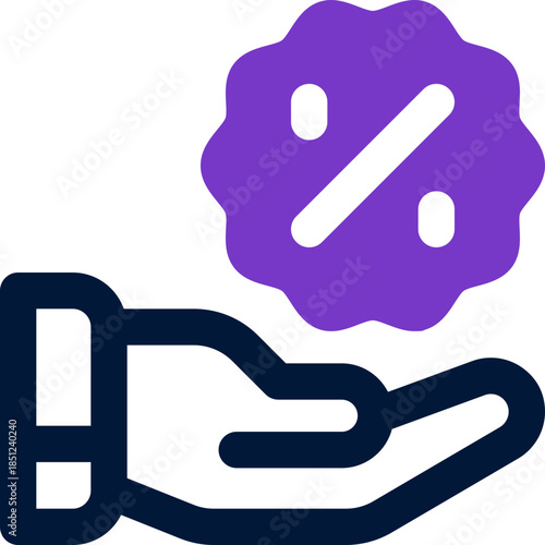 offer duotone icon. Sleek and modern vector icon for websites, mobile apps, marketing materials, and corporate design. Fully scalable and ready to use.