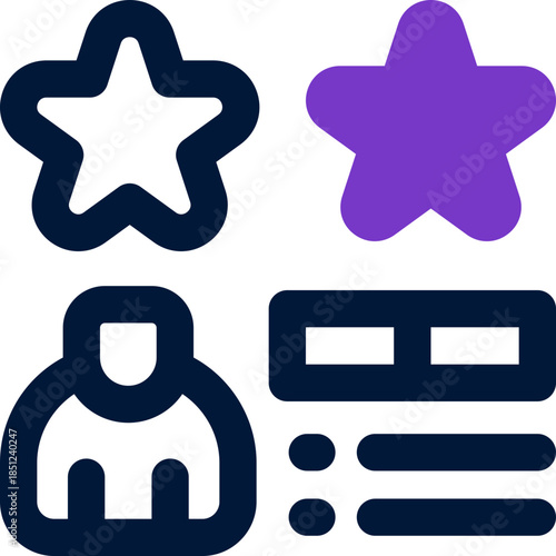 review product duotone icon. Sleek and modern vector icon for websites, mobile apps, marketing materials, and corporate design. Fully scalable and ready to use.