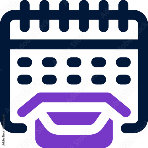 schedule duotone icon. Sleek and modern vector icon for websites, mobile apps, marketing materials, and corporate design. Fully scalable and ready to use.