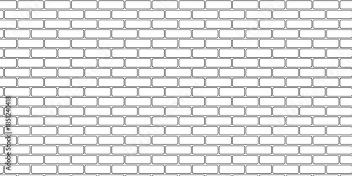 white brick wall texture and solid bricks seamless pattern background.