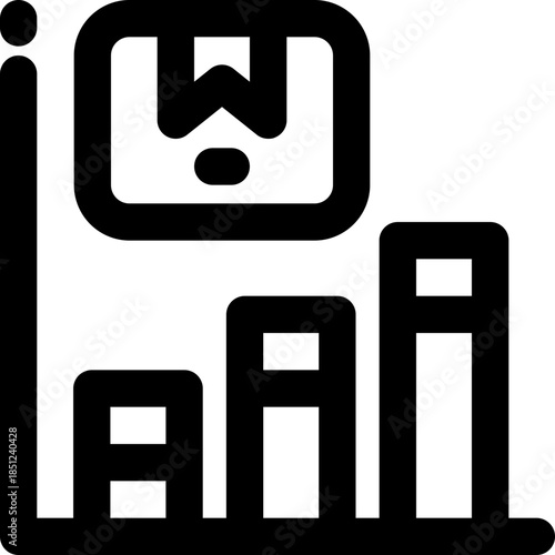 improvement line icon. Clean and minimalist vector icon for websites, mobile apps, presentations, and logos. Fully scalable and customizable for any project.