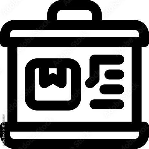 presentation line icon. Clean and minimalist vector icon for websites, mobile apps, presentations, and logos. Fully scalable and customizable for any project.