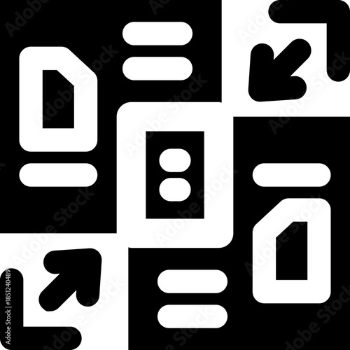 data glyph icon. Strong and solid vector icon for websites, mobile interfaces, presentations, and visual branding. High quality and easy to edit.