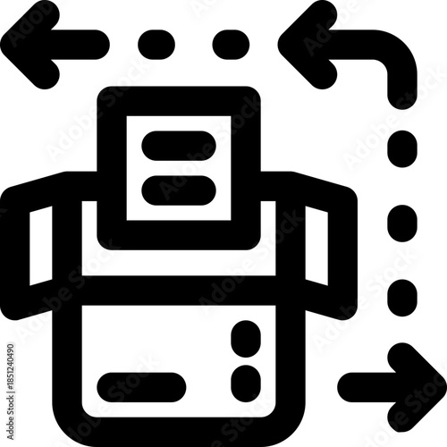 distribution line icon. Clean and minimalist vector icon for websites, mobile apps, presentations, and logos. Fully scalable and customizable for any project.