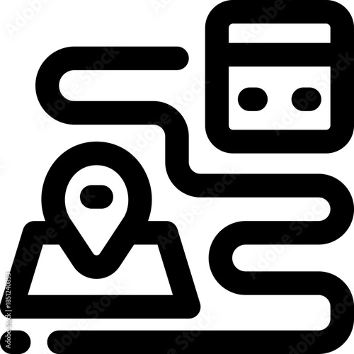 tracking line icon. Clean and minimalist vector icon for websites, mobile apps, presentations, and logos. Fully scalable and customizable for any project.