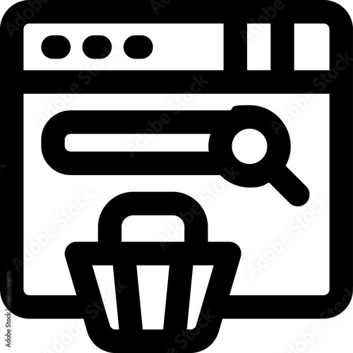 web ecommerce line icon. Clean and minimalist vector icon for websites, mobile apps, presentations, and logos. Fully scalable and customizable for any project.