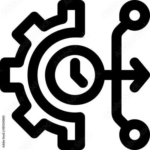 efficiency line icon. Clean and minimalist vector icon for websites, mobile apps, presentations, and logos. Fully scalable and customizable for any project.