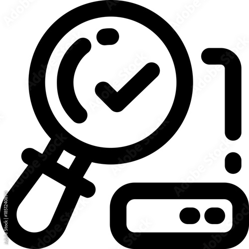 search line icon. Clean and minimalist vector icon for websites, mobile apps, presentations, and logos. Fully scalable and customizable for any project.