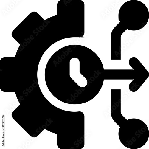 efficiency glyph icon. Strong and solid vector icon for websites, mobile interfaces, presentations, and visual branding. High quality and easy to edit.