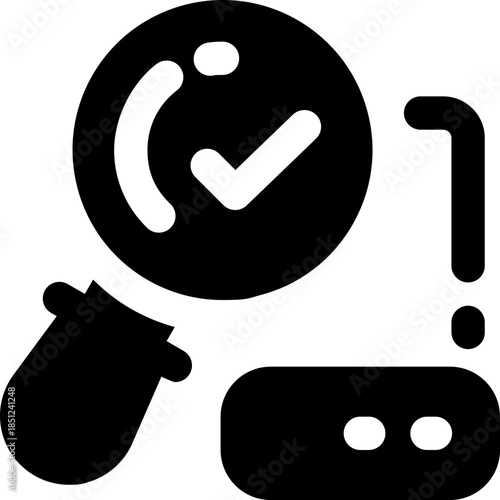 search glyph icon. Strong and solid vector icon for websites, mobile interfaces, presentations, and visual branding. High quality and easy to edit.