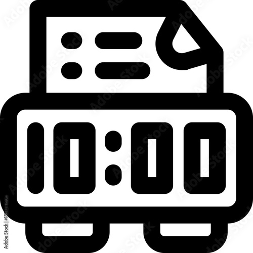 clock line icon. Clean and minimalist vector icon for websites, mobile apps, presentations, and logos. Fully scalable and customizable for any project.