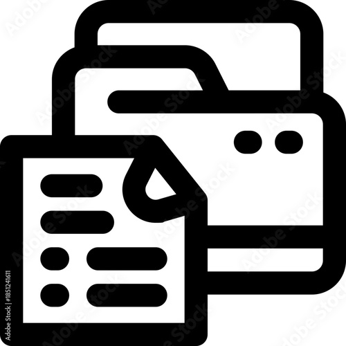 folder line icon. Clean and minimalist vector icon for websites, mobile apps, presentations, and logos. Fully scalable and customizable for any project.