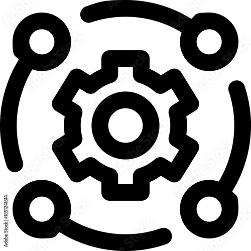 automation line icon. Clean and minimalist vector icon for websites, mobile apps, presentations, and logos. Fully scalable and customizable for any project.