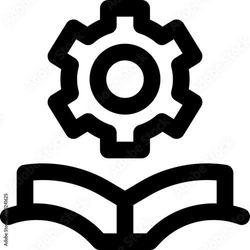 book line icon. Clean and minimalist vector icon for websites, mobile apps, presentations, and logos. Fully scalable and customizable for any project.