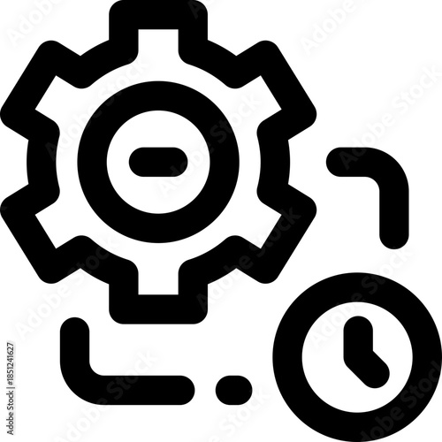 time management line icon. Clean and minimalist vector icon for websites, mobile apps, presentations, and logos. Fully scalable and customizable for any project.