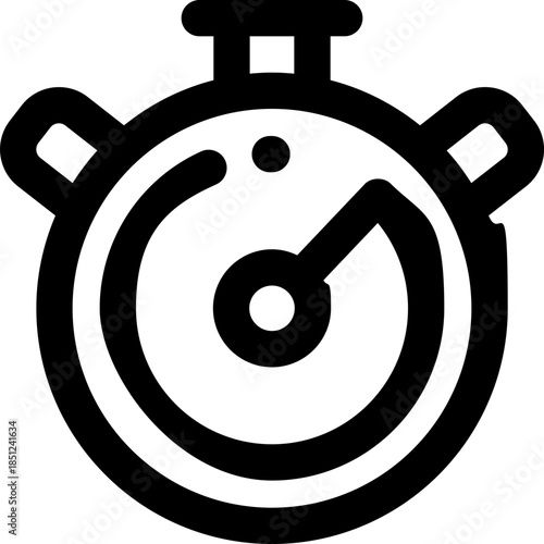 stopwatch line icon. Clean and minimalist vector icon for websites, mobile apps, presentations, and logos. Fully scalable and customizable for any project.