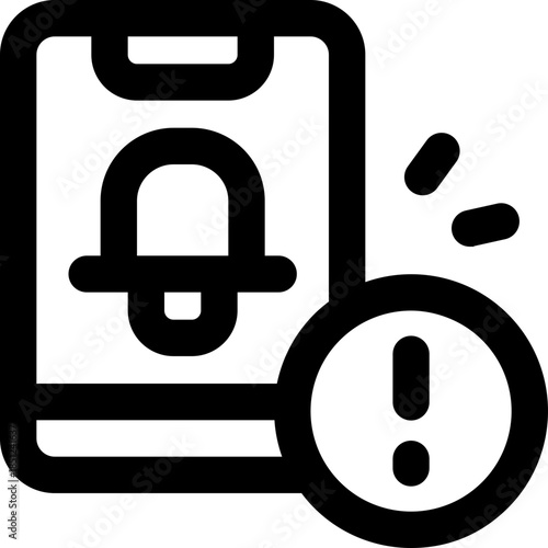 alarm line icon. Clean and minimalist vector icon for websites, mobile apps, presentations, and logos. Fully scalable and customizable for any project.