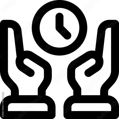 save time line icon. Clean and minimalist vector icon for websites, mobile apps, presentations, and logos. Fully scalable and customizable for any project.