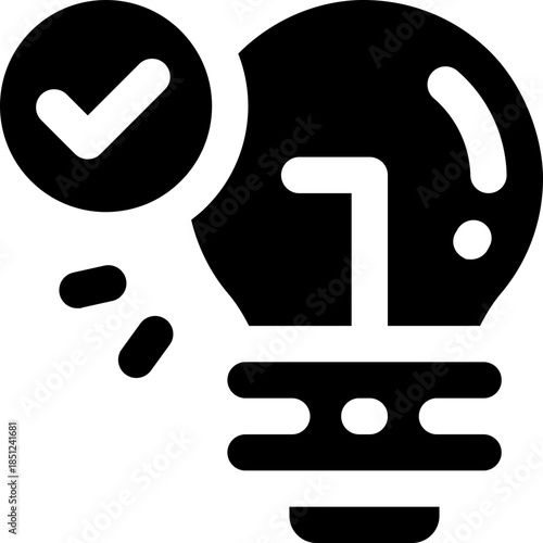 idea glyph icon. Strong and solid vector icon for websites, mobile interfaces, presentations, and visual branding. High quality and easy to edit.