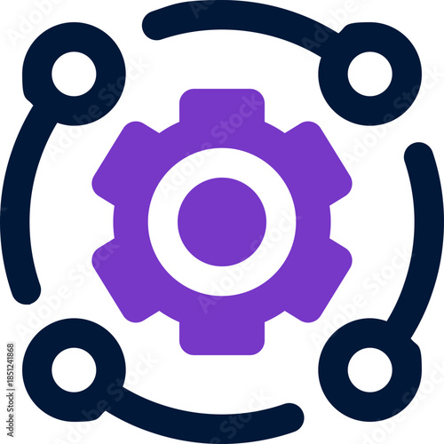 automation duotone icon. Sleek and modern vector icon for websites, mobile apps, marketing materials, and corporate design. Fully scalable and ready to use.