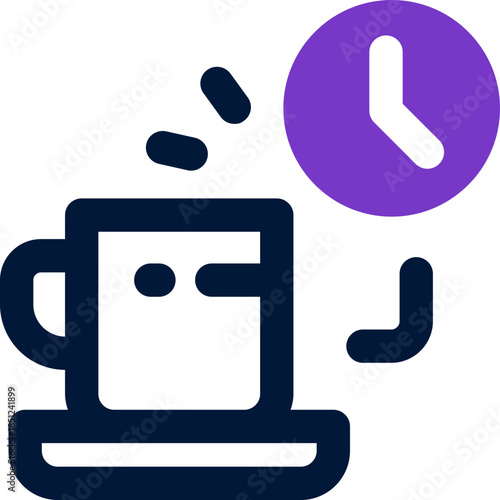 coffee break duotone icon. Sleek and modern vector icon for websites, mobile apps, marketing materials, and corporate design. Fully scalable and ready to use.