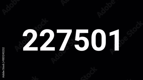 500,000 Counter Animation on black back ground