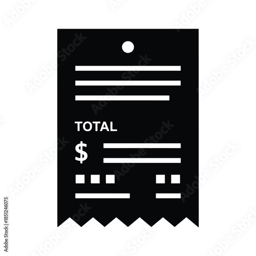 Bill Receipt Silhouette