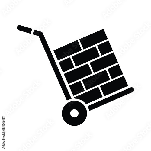 Brick Carrying Trolley Silhouette