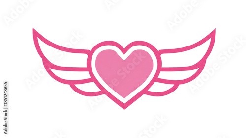 Wallpaper Mural Pink Winged Heart Icon Torontodigital.ca