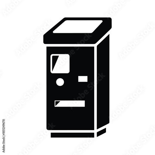 Car Parking Ticket Machine Silhouette