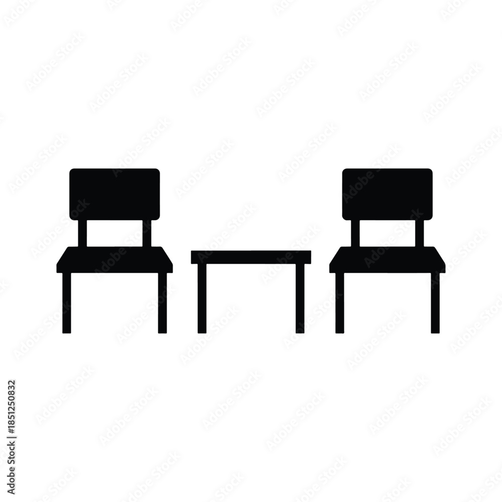 Fototapeta premium Chair Set Silhouette
