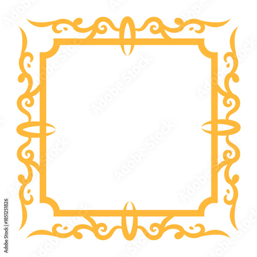 Ornate vintage frame with intricate details, perfect for art projects, decoration, and design.