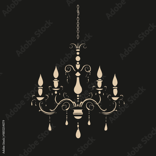 Elegant chandelier design with intricate details hanging