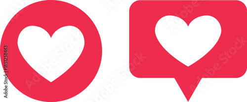Fotografie Love react icons set