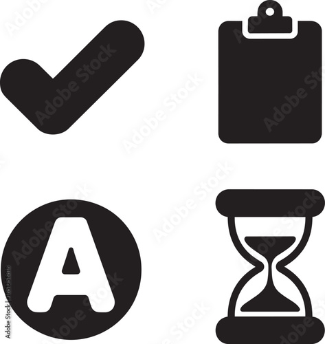 Set of 4 universal ui ux icons and essential elements for modern web design interface