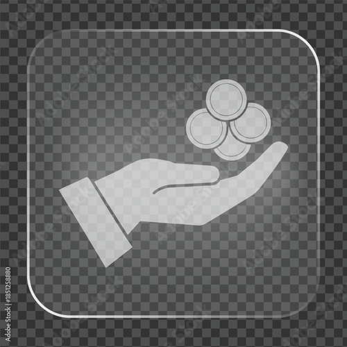 Hand Holding Coins Icon