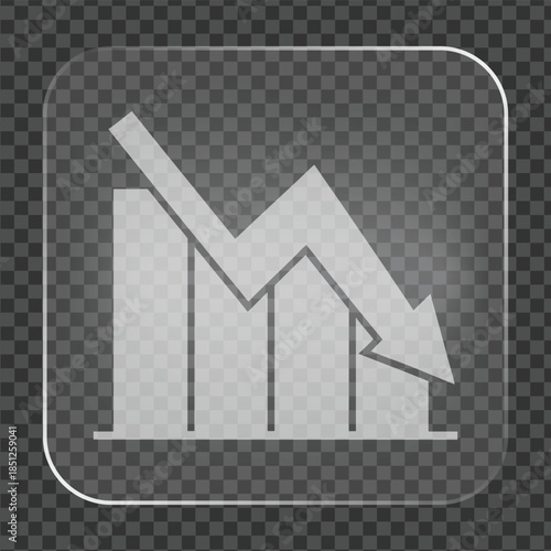 Financial Downturn Icon Showing Economic Recession And Market Decline
