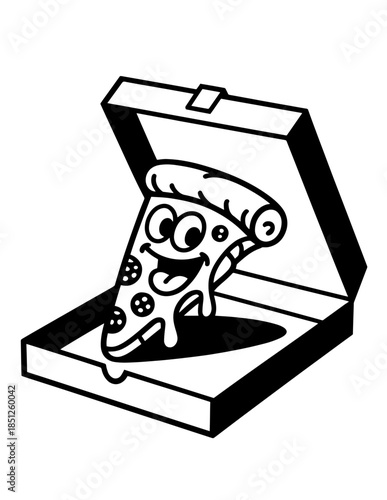 Charming Italian Cuisine Delights:pizza  A Kawaii Food Illustration of Iconic Italian Dishes