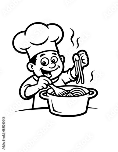 Charming Italian Cuisine Delights:pizza  A Kawaii Food Illustration of Iconic Italian Dishes