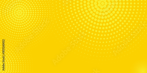 Dots halftone yellow orange color pattern gradient texture with technology digital background. Dots pop art comics with summer background.