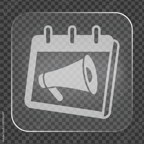 Calendar With Megaphone Icon
