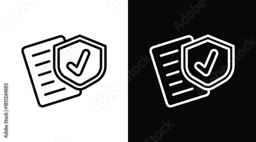 compliance Two-tone version in black and white background